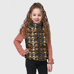Детский жилет Золотистая текстурная броня, цвет: 3D-светло-серый — фото 2