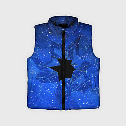 Детский жилет Расколотое стекло - звездное небо, цвет: 3D-черный