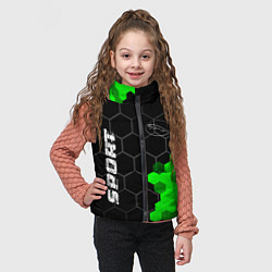 Детский жилет Jaguar green sport hexagon, цвет: 3D-черный — фото 2