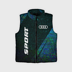 Детский жилет Audi sport glitch blue, цвет: 3D-черный