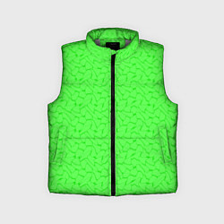Детский жилет Яркий салатовый кислотный, цвет: 3D-светло-серый