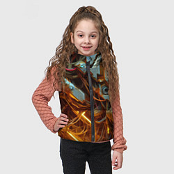 Детский жилет Cyber armor - ai art, цвет: 3D-светло-серый — фото 2