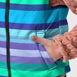 Детский жилет Горизонтальные полосы холодных цветов, цвет: 3D-светло-серый — фото 2