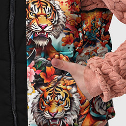 Детский жилет Тату ирезуми дракона тигр лис и самурай, цвет: 3D-черный — фото 2