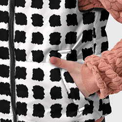 Детский жилет Лаконичные мазки квадраты, цвет: 3D-черный — фото 2