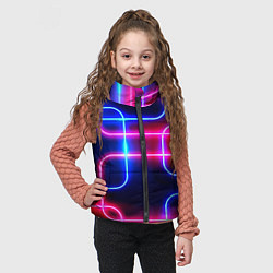 Детский жилет Светящиеся неоновые дуги, цвет: 3D-светло-серый — фото 2
