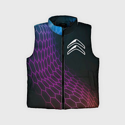 Детский жилет Citroen neon hexagon, цвет: 3D-черный