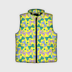 Детский жилет Яркий паттерн с бантами, цвет: 3D-черный