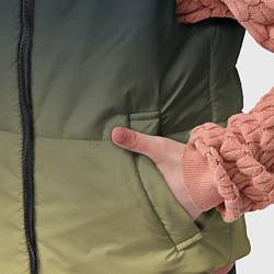 Детский жилет Градиент тёмно-синий в оливковый, цвет: 3D-светло-серый — фото 2