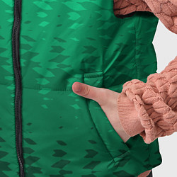 Детский жилет Зелёный абстрактный градиент, цвет: 3D-светло-серый — фото 2