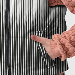 Детский жилет Серые вертикальные линии, цвет: 3D-черный — фото 2