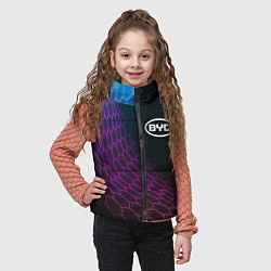 Детский жилет BYD neon hexagon, цвет: 3D-черный — фото 2