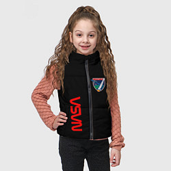 Детский жилет Nasa space logo steel, цвет: 3D-черный — фото 2