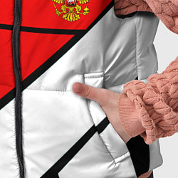 Детский жилет Россия герб спорт текстура, цвет: 3D-светло-серый — фото 2