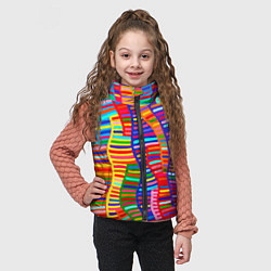 Детский жилет Абстрактная полноцветная живопись, цвет: 3D-красный — фото 2