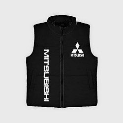 Детский жилет Mitsubishi logo white auto, цвет: 3D-черный
