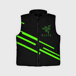 Детский жилет Razer line green, цвет: 3D-черный