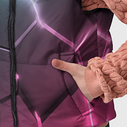 Детский жилет Голубые и розовые неоновые плиты в разломе, цвет: 3D-светло-серый — фото 2