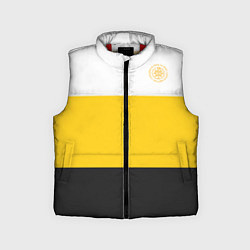 Детский жилет За веру царя и святую триединую Русь КЦК желтый, цвет: 3D-красный