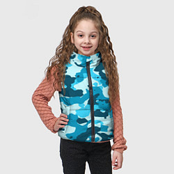 Детский жилет Военная текстура камуфляжа, цвет: 3D-черный — фото 2