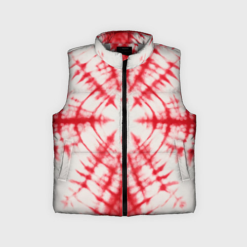 Детский жилет Тай-дай бело-красный / 3D-Светло-серый – фото 1