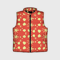 Детский жилет Лимонные пятна на красном цвете Фиеста