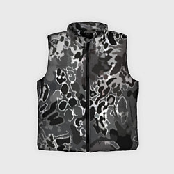 Детский жилет Чёрно-серый абстракция