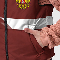 Детский жилет Россия спорт геометрия, цвет: 3D-красный — фото 2