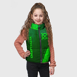 Детский жилет CreepyPasta - green gradient вертикально, цвет: 3D-черный — фото 2