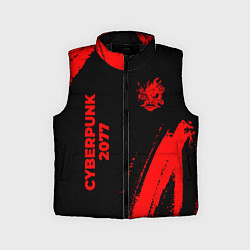 Детский жилет Cyberpunk 2077 - red gradient вертикально