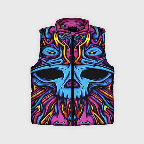 Детский жилет Skull tatoo steel / 3D-Светло-серый – фото 1