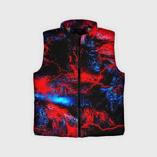 Детский жилет Космические краски шторм / 3D-Светло-серый – фото 1