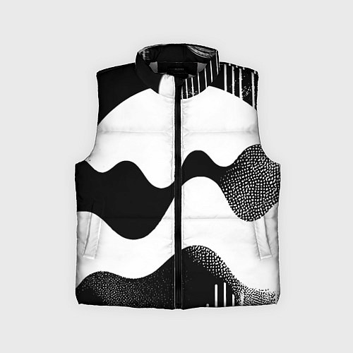 Детский жилет Солнечный дождь - абстракция / 3D-Светло-серый – фото 1