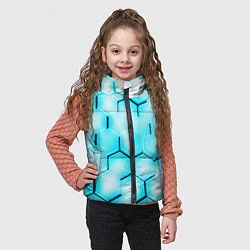 Детский жилет Неоновая броня соты, цвет: 3D-черный — фото 2