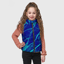 Детский жилет Яркий сине-голубой абстрактная текстура, цвет: 3D-черный — фото 2