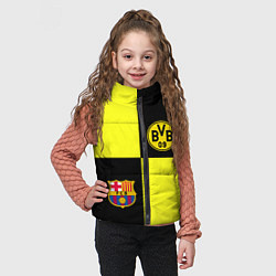 Детский жилет Barcelona x Borussia, цвет: 3D-светло-серый — фото 2