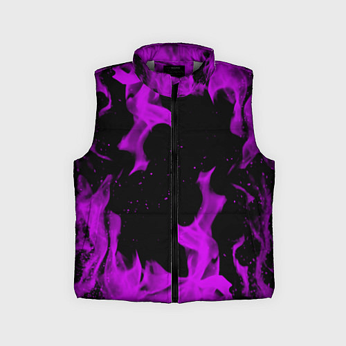 Детский жилет Неоновый огонь текстура / 3D-Светло-серый – фото 1