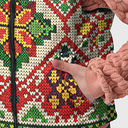 Детский жилет Классические русские узоры и орнамент, цвет: 3D-черный — фото 2