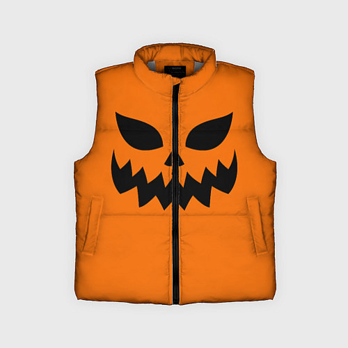 Детский жилет Злая тыква верх / 3D-Светло-серый – фото 1