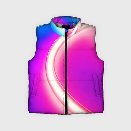 Детский жилет Неоновый свет текстура / 3D-Светло-серый – фото 1