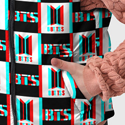 Детский жилет BTS glitch pattern, цвет: 3D-красный — фото 2