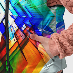 Детский жилет Неоновая абстракция стекло, цвет: 3D-светло-серый — фото 2