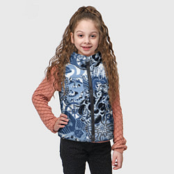 Детский жилет Колеса сансары Будда и голова слона, цвет: 3D-черный — фото 2