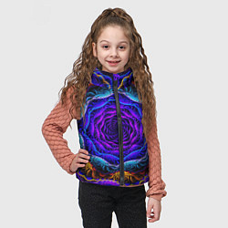 Детский жилет Неоновая психоделика, цвет: 3D-красный — фото 2