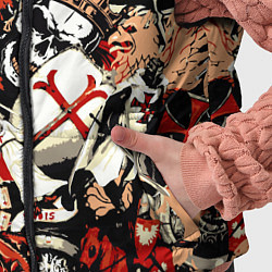 Детский жилет Рыцари тамплиеры цербер и грифон, цвет: 3D-черный — фото 2