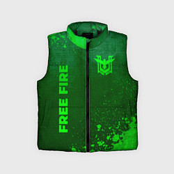 Детский жилет Free Fire - green gradient вертикально, цвет: 3D-черный