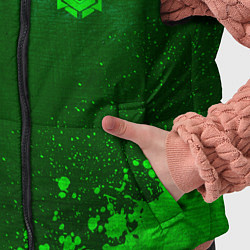Детский жилет Free Fire - green gradient вертикально, цвет: 3D-черный — фото 2