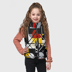 Детский жилет Конструктивизм абстракция, цвет: 3D-черный — фото 2