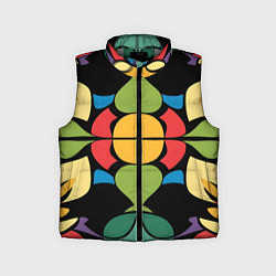 Детский жилет Калейдоскоп на темном фоне, цвет: 3D-светло-серый