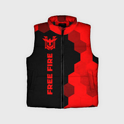 Детский жилет Free Fire - red gradient по-вертикали